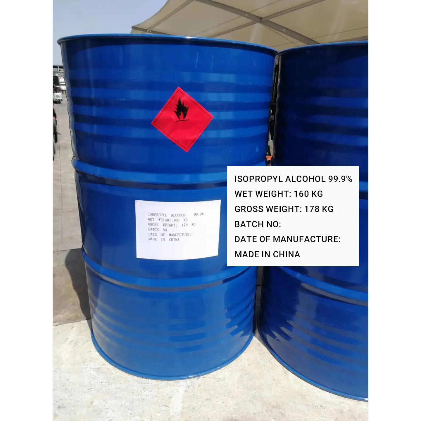 Isopropyl Alcohol (IPA) 99.9 — 160kg steel drum packaging for bulk industrial use Isopropyl Alcohol (IPA) 99.9 — 160kg steel drum packaging for bulk industrial use
