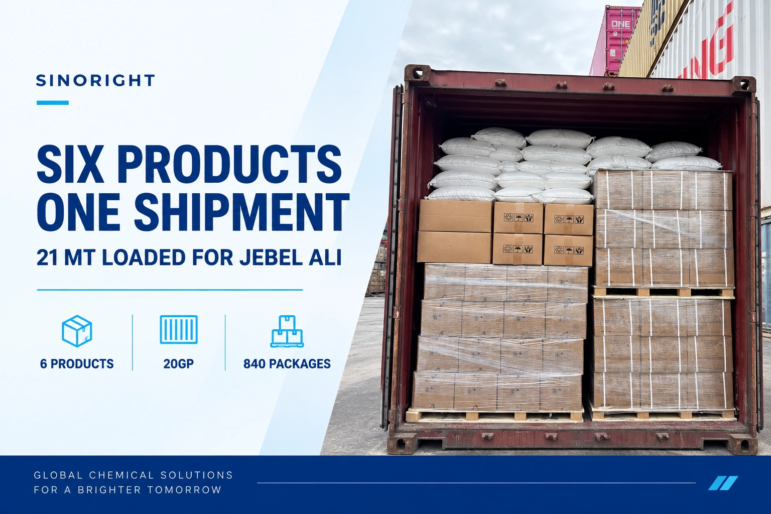 21 MT Mixed Chemical Shipment to Jebel Ali